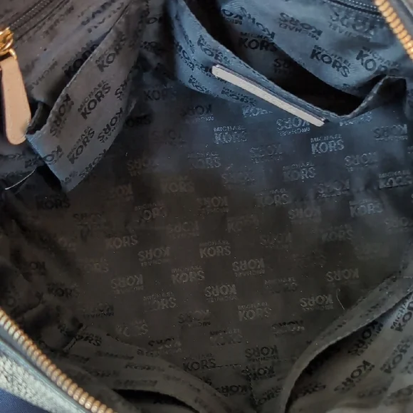 Michael Kors Black and Tan Leather Satchel - Picture 7 of 16